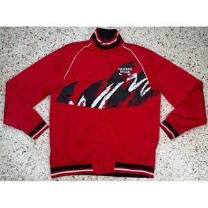 Zipway Change "N" The‎ Game Vtg NBA Chicago Bulls Track Jacket Size XL